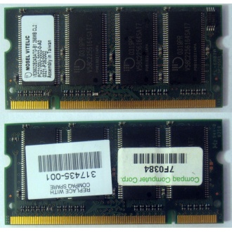 Модуль памяти 256MB DDR Memory SODIMM в Рубцовске, DDR266 (PC2100) в Рубцовске, CL2 в Рубцовске, 200-pin в Рубцовске, p/n: 317435-001 (для ноутбуков Compaq Evo/Presario) - Рубцовск